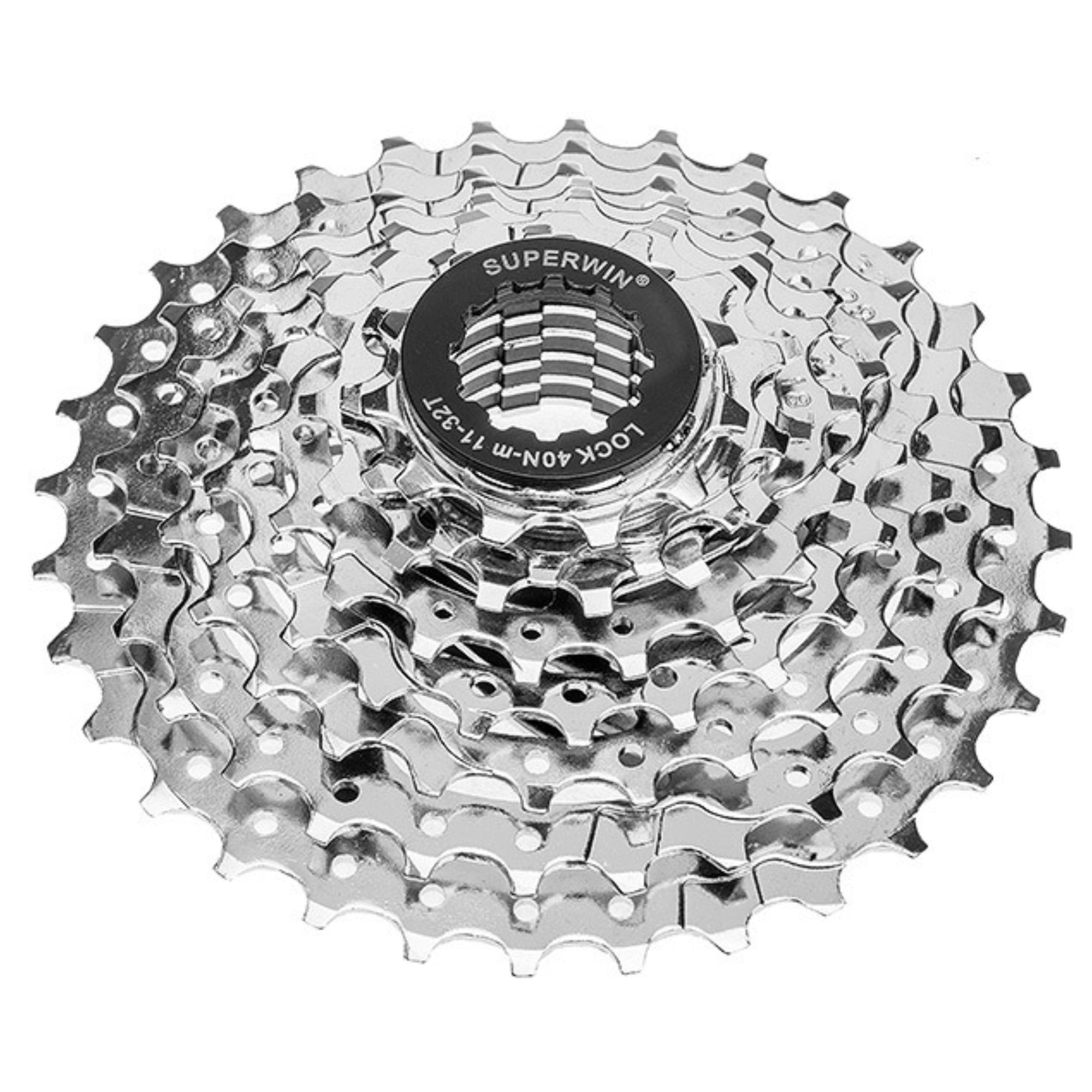 Кассета CS-04 SUPERWIN (11-32 зубца) 8 скор., стальная хромированная