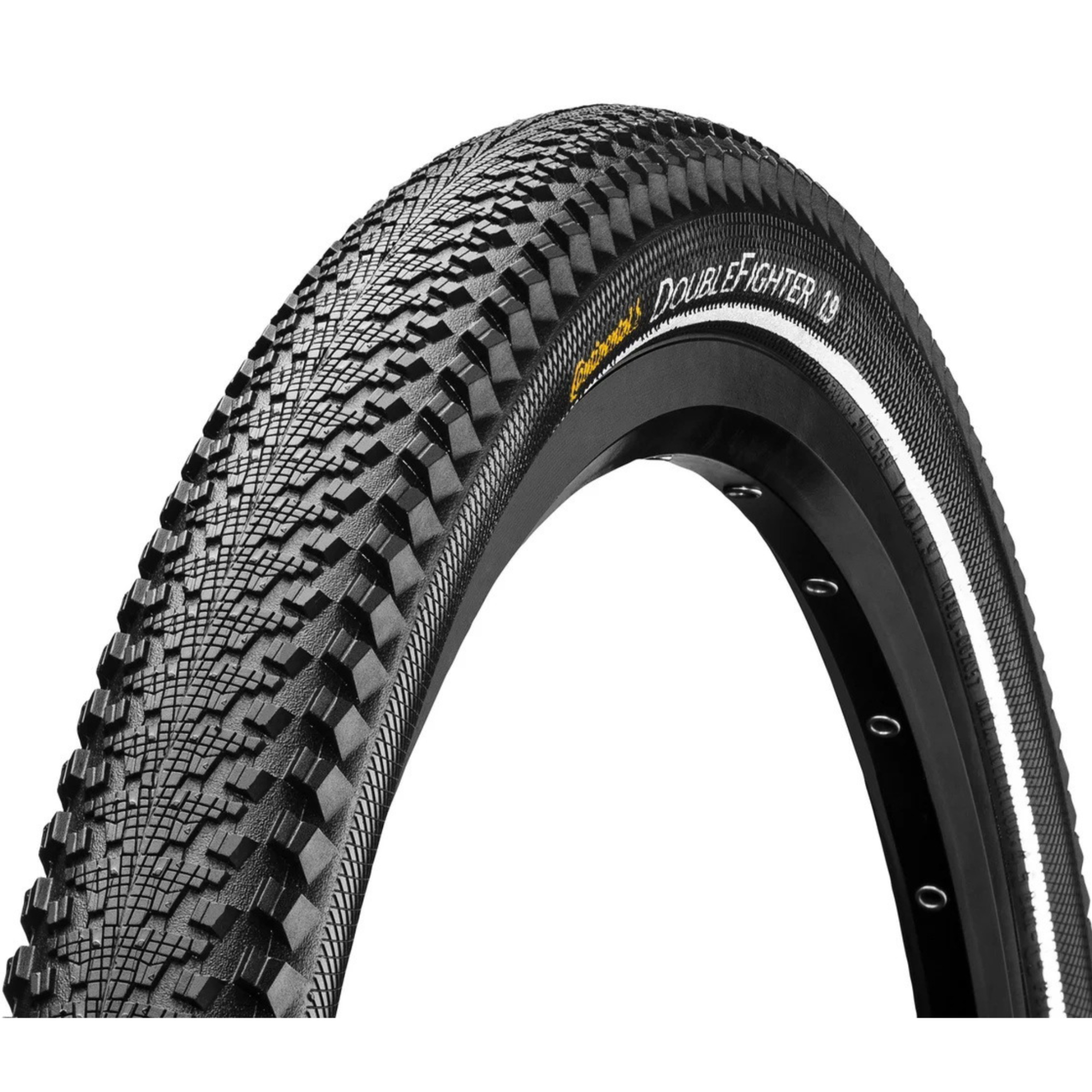 Запчасть Continental Велопокрышка 29x2.0 Continental 29x2.0  (50-622), Double Fighter III, 3/180TPI, 915гр, Black-Reflex